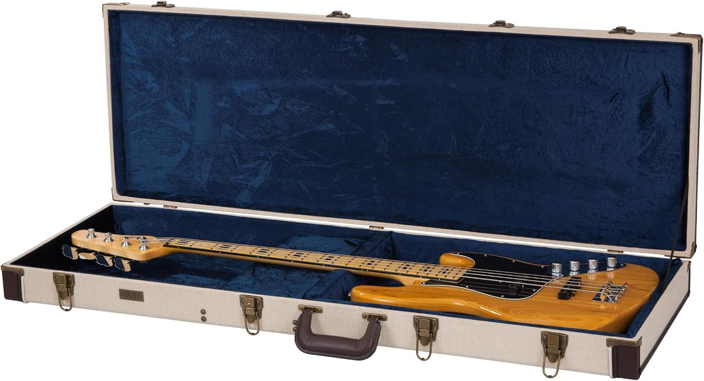 Gator Cases Journeyman Series Deluxe Wood Case for Electric Bass Guitars, Fits Fender Precision/Jazz Bass, & More (GW-JM-BASS)