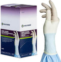 HALYARD SENSI-GUARD Micro Surgical Gloves Polyisoprene Sterile Individually Wrapped Pairs Powder Free Medical Disposable Gloves, 7.8 mil, Size 8.5 Large, White, SGL91085 (Box of 50 Pairs - 100 Total)