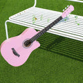 38Inch/40Inch/41Inch Acoustic Guitar Set, Linden Wood Top Mahogany Compact Travel Guitar, Body Balanced Rich Tone for Beginners Adults,Pink,38in