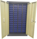 60 Drawer Parts Storage Cabinet | Cold-Rolled Steel Body, ABS/PS Drawers, Anti-Slip Design, Safety Lock, Dustproof Strips, for Small Parts, Hardware, Tools