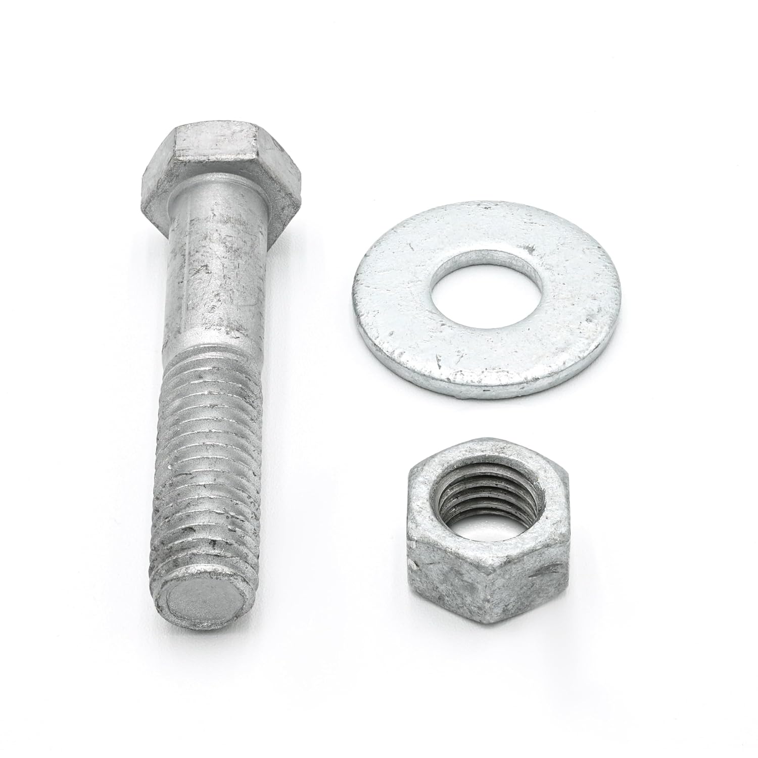 5/8'-11 x 12 Hot Dipped Galvanized Hex Bolt w/Nuts & Washers, Grade A, 6' of Thread, Quantity 25 - by Fastener Depot