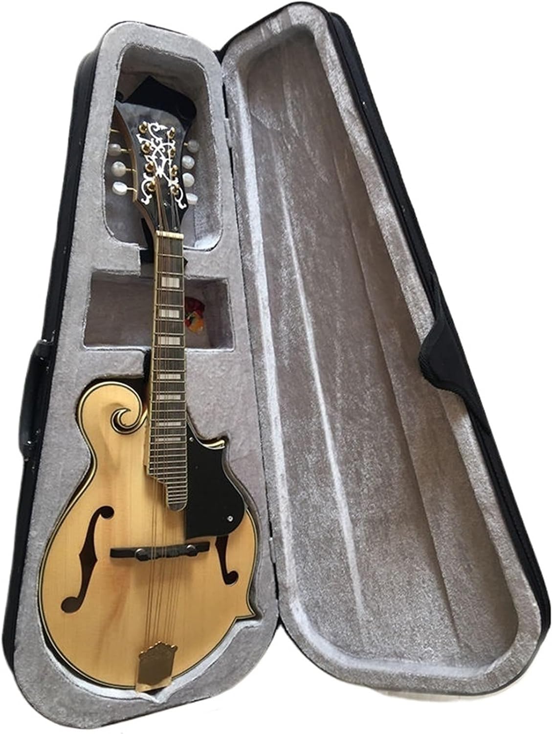 Mandolin F Type Guitar Eight String Instrument Round Red Beginner Mandolin String Instrument(3)