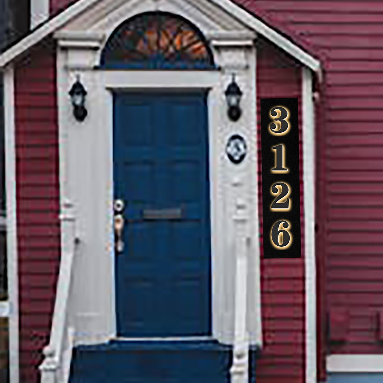 Backlit Illuminated LED House Numbers Upgrade Your Address Signs 16 Inch, Large Modern Light Up Address Numbers Signs, Stainlesss Steels Home Address Signs,F