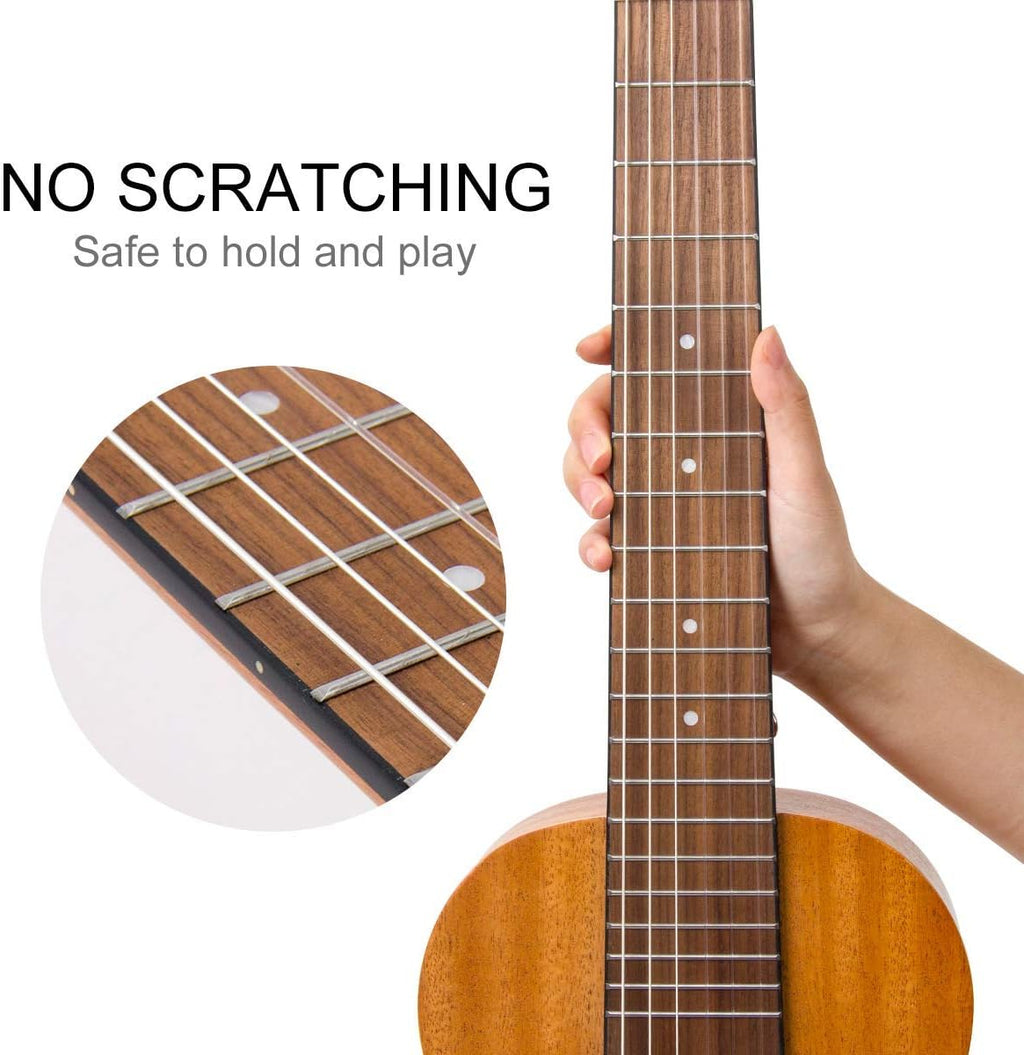 Kmise 31 Inch Guitarlele Mini Travel Guitar Ukulele, Solid Mahogany Body for Adults, Portable Acoustic Guitalele with Gig Bag, Picks & Strap for Travel/Outdoor/Beginner Practice