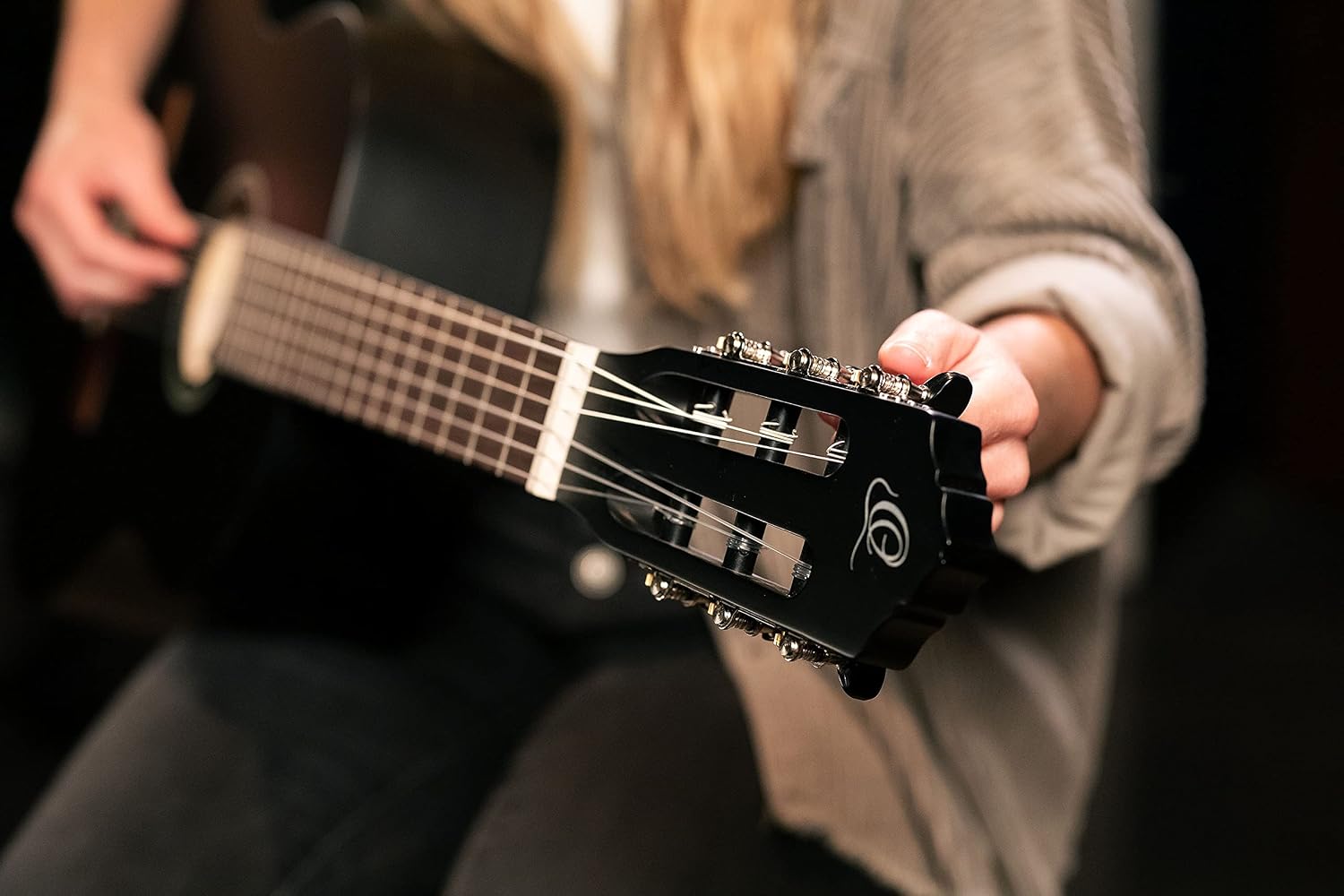 Ortega Student Series Full Size 6-String Nylon Classical Guitar, Matte Black (RST5MBK)