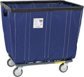 R&B Wire Products, Inc., 14 Bushel Vinyl Basket Truck with Steel Base, Navy, Capacity 600 lb, Capacity Volume 17 ft³, Color Navy, Model# 414SOC/NVY