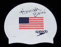 Amanda Beard Autographed Usa Olympic Swim Cap (2 Medals) - W/ Coa! - Autographed Olympic Caps and Hats