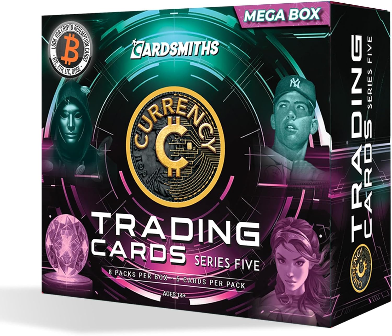 Toynk Currency Series 5 Trading Cards Mega Box | 8 Packs