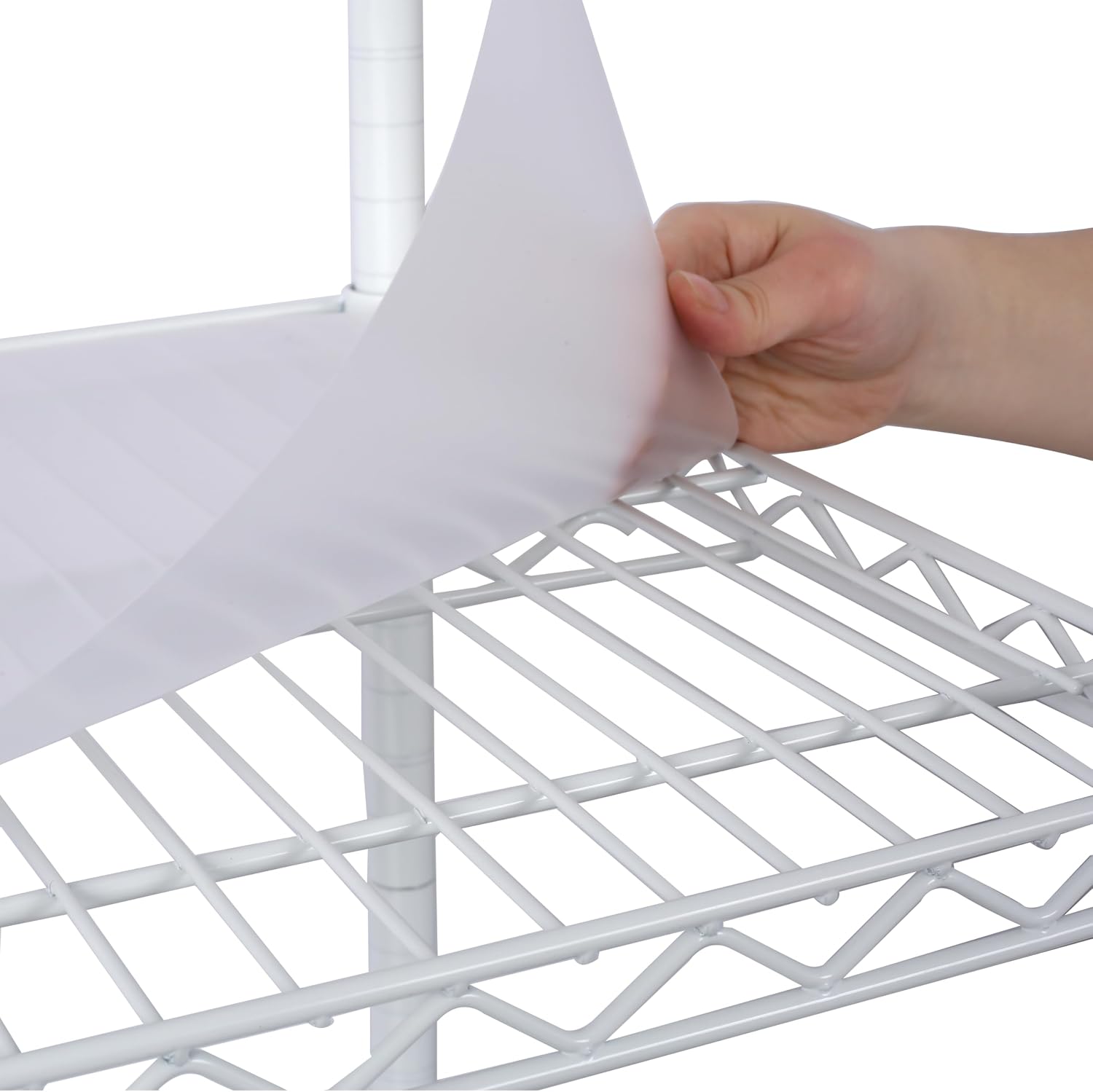 Heavy-Duty 6-Tier NSF Commercial Shelving Unit - 6000LB Capacity Adjustable Metal Storage Rack with Wheels, 84' H x 48' L x 20' D, Steel Wire Shelving for Warehouse/Garage/Restaurant (White)