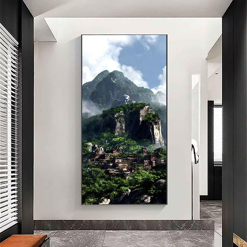 Landscape Diamond Painting Mountain Diamond Art Kits for Adults, 5D Gem Art Painting Kit Beginners DIY Square Full Drill Crystal Art Dots Embroidery Crafts, Home Wall Decor Gifts 40x80in yx1-11e