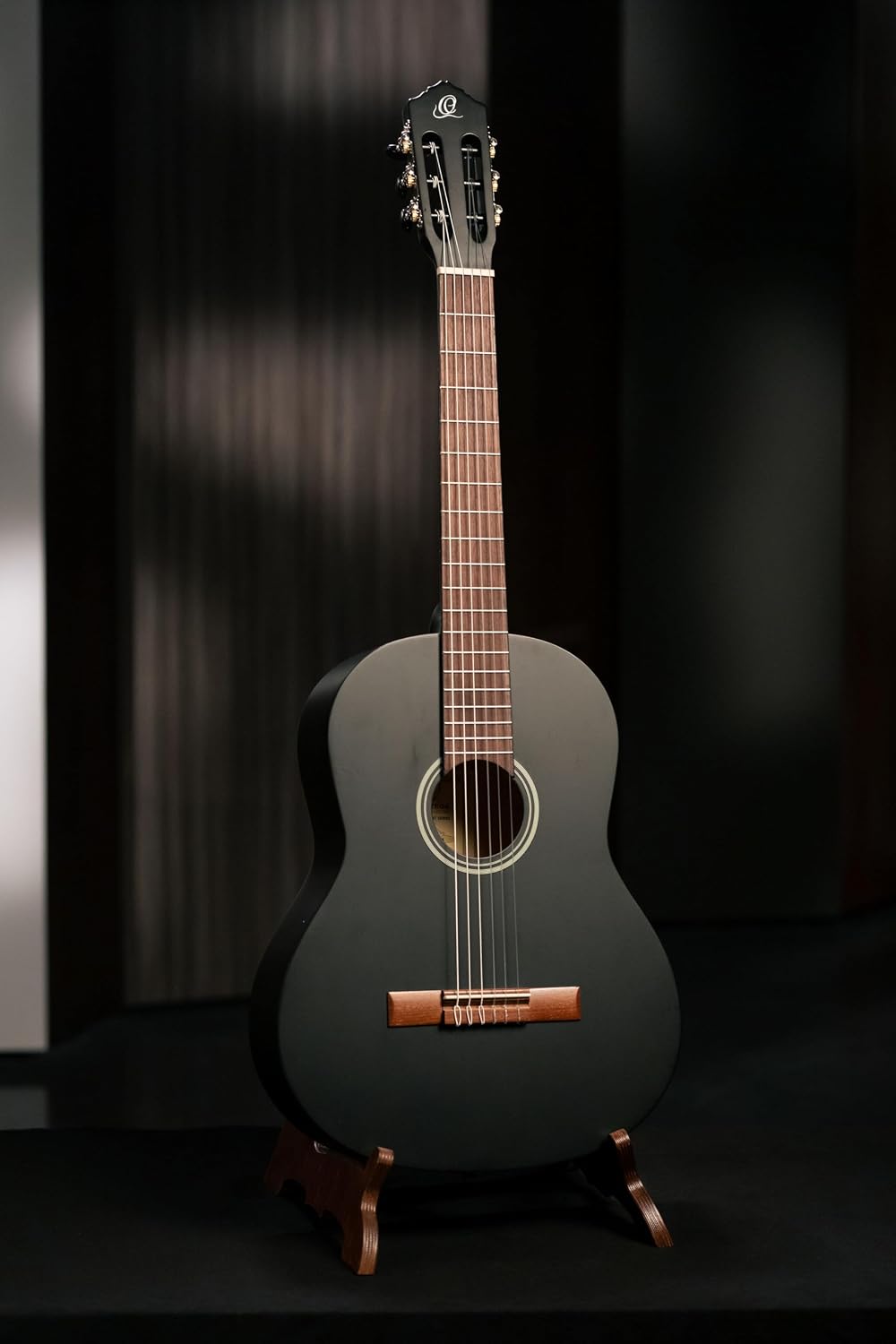 Ortega Student Series Full Size 6-String Nylon Classical Guitar, Matte Black (RST5MBK)