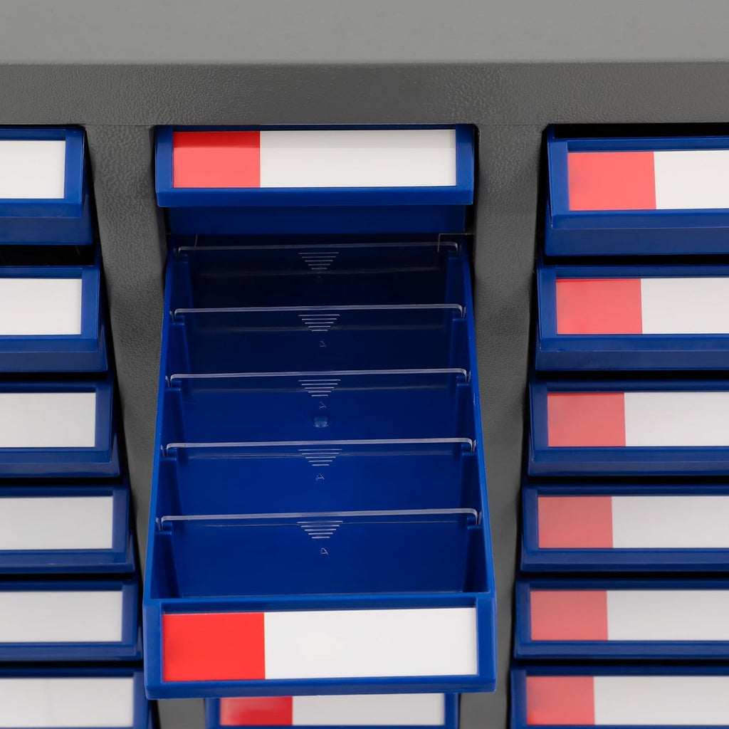 Bolt and Nut Tool Storage Cabinet,Parts Cabinet,Organization Shelves with ABS Material Drawer,Metal Organization Shelves for Garage, Store, Workshop (Blue 75 Drawers)