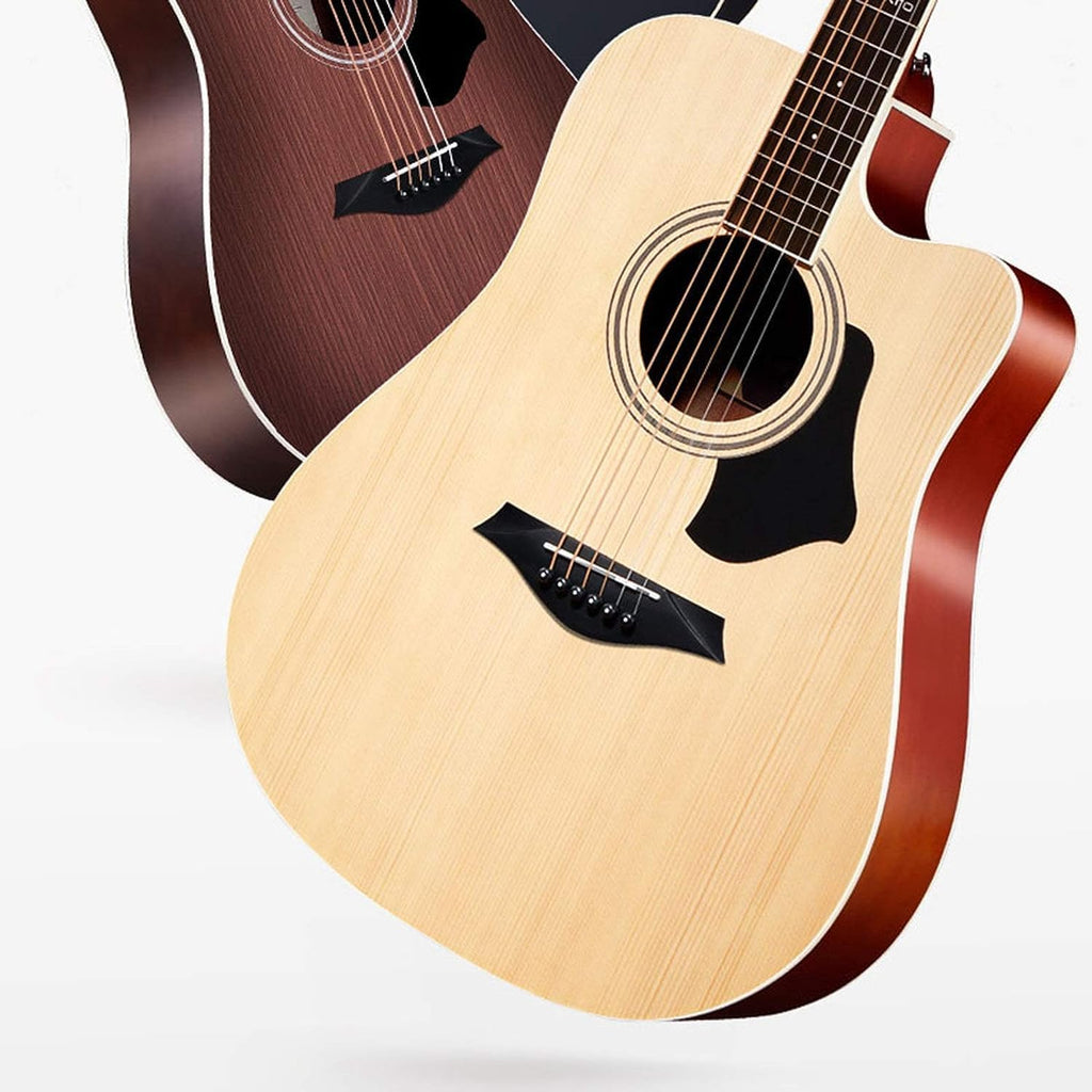 41in Acoustic Guitar, Getting Started for Novice Beginners Veneer Junior Guitar， for Male and Female Students Childrens (Size:41in,Color:#a)