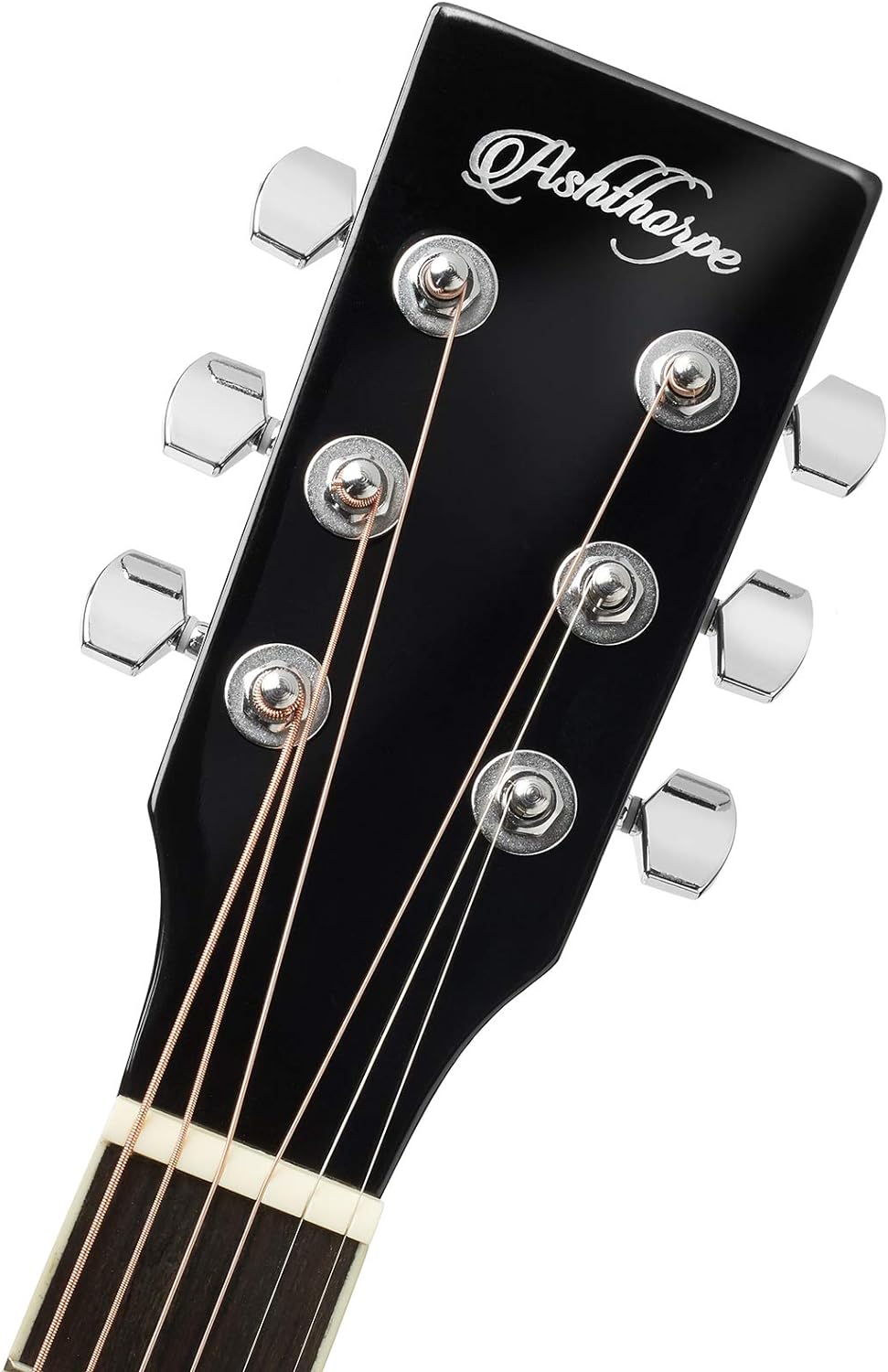 Ashthorpe Full-Size Dreadnought Acoustic-Electric Guitar Bundle - Premium Tonewoods - Sunburst
