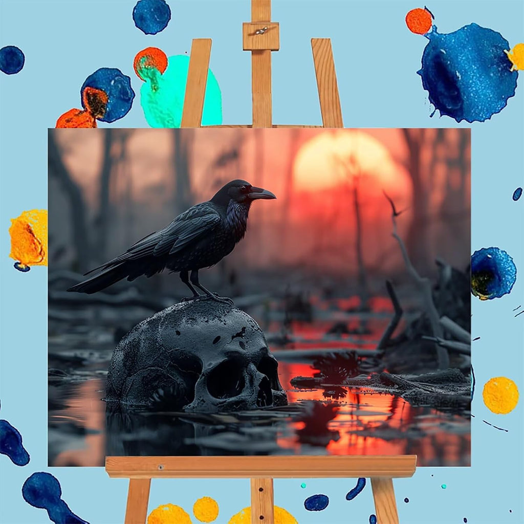 Bird Paint by Numbers Kit for Adults, DIY Painting by Numbers Sunset, DIY Canvas Wall Art Crafts for Adults with Paint Brushes and Acrylic, Spring Decorations Art Supplies, Girl Gifts, 54x40in 2-4610