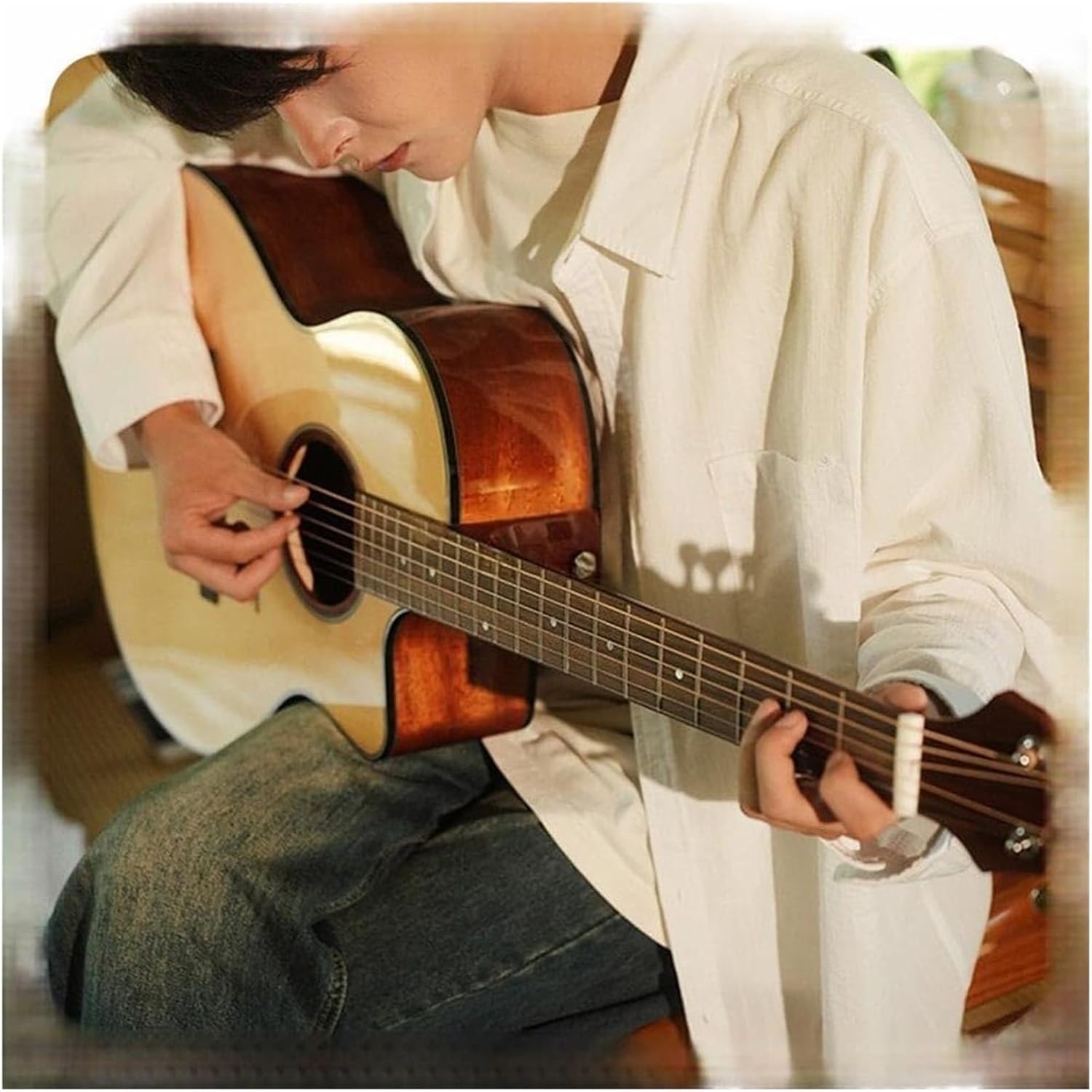 MXL&LJB 41' Acoustic Guitar for Beginner, Spruce Top Classical with Gig Bag and Other Accessories Lightweight Body Suitable for Adult Teen(Natural)