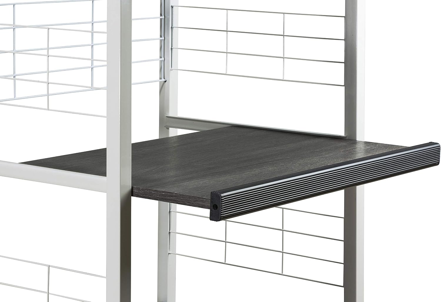 Crown Mark Kitchen Shelf with Casters Baker's Rack, White