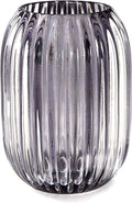 Serene Spaces Living Smoke Grey Optical Glass Votive Holder, Perfect for Weddings and Home Décor, 5' Tall and 3.5' Diameter