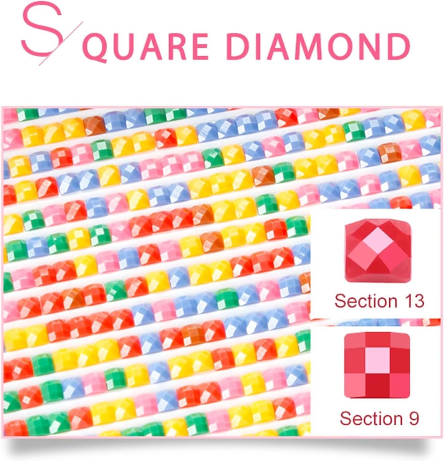 Landscape Diamond Art Kits for Adults, Diamond Painting Flower Gem Arts and Crafts for Adults Beginners, DIY 5D Square Full Drill Crystal Dots Embroidery Paintings, Home Wall Decor 40x80in xy6-p2
