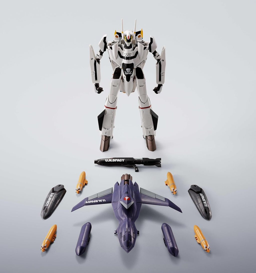 TAMASHII NATIONS - Macross - VF-0S Phoenix (Roy Focker Use) + QF-2200D-B Ghost Hi-Metal R Figure