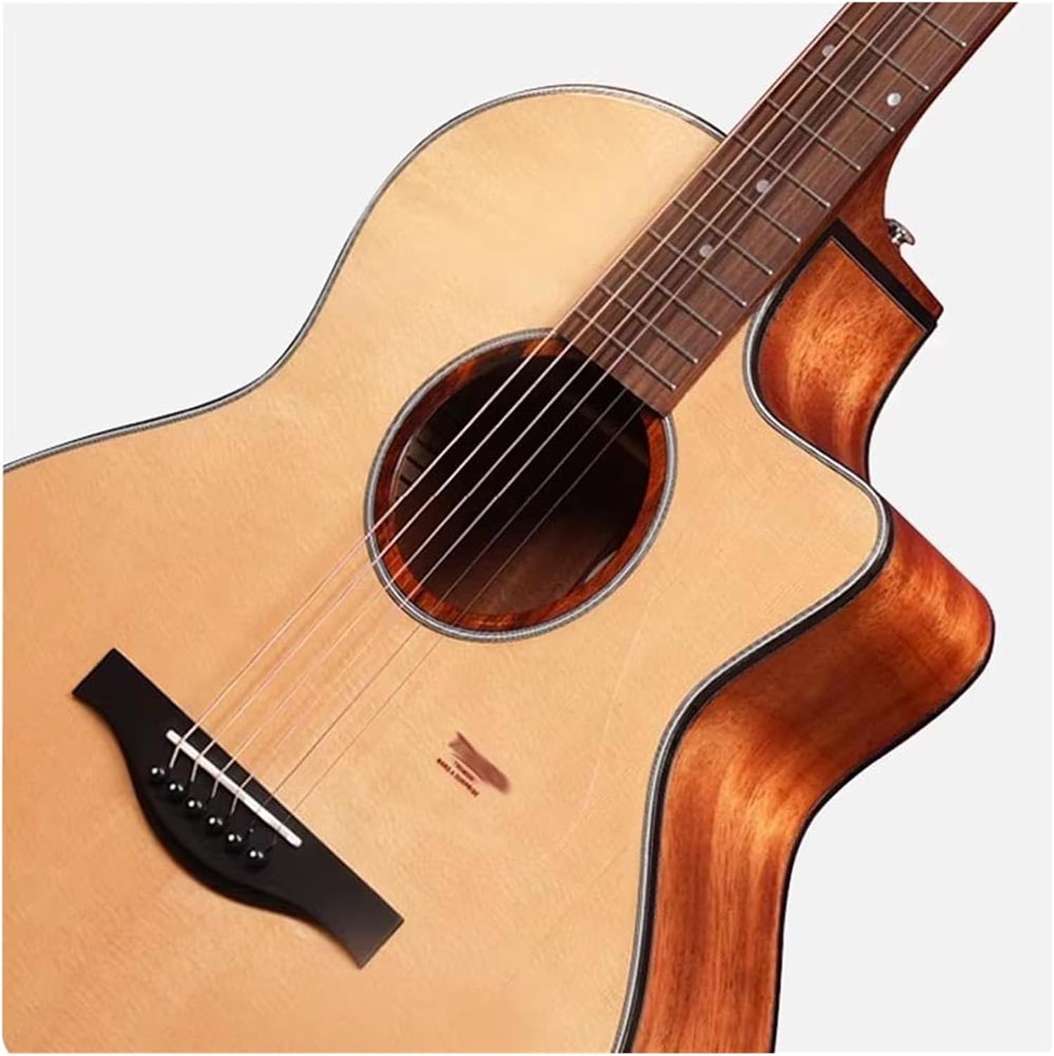 MXL&LJB 41' Acoustic Guitar, Guitarra De 6 Cuerdas Spruce Top Bone Nut for Beginner Intermediate Adults Teens(Gradient)