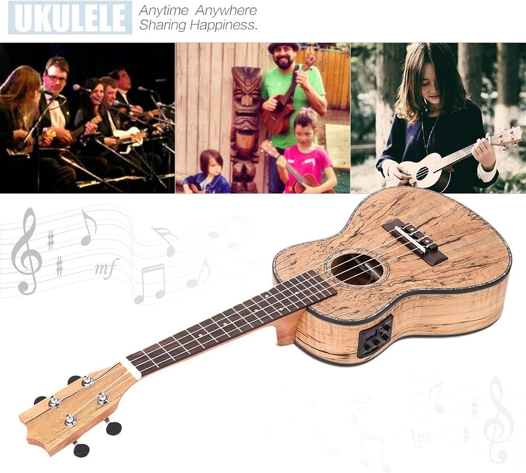 Children Ukulele 24' Ukelele Mini Acoustic Guitar with Cowry Shell Brims 4 Nylon Strings