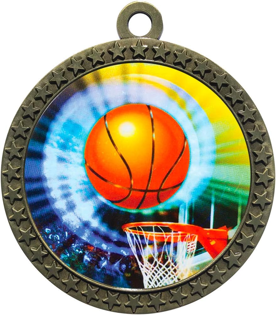 Express Medals 1 to 50 Packs Basketball Gold Medal Trophy Award with Neck Ribbon STDD212-MY406