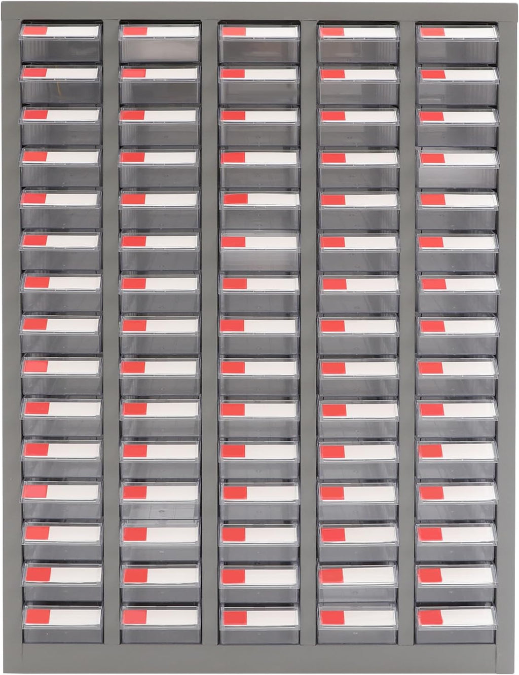 Bolt and Nut Tool Storage Cabinet,Parts Cabinet,Organization Shelves with ABS Material Drawer,Metal Organization Shelves for Garage, Store, Workshop (Clear 75 Drawers)