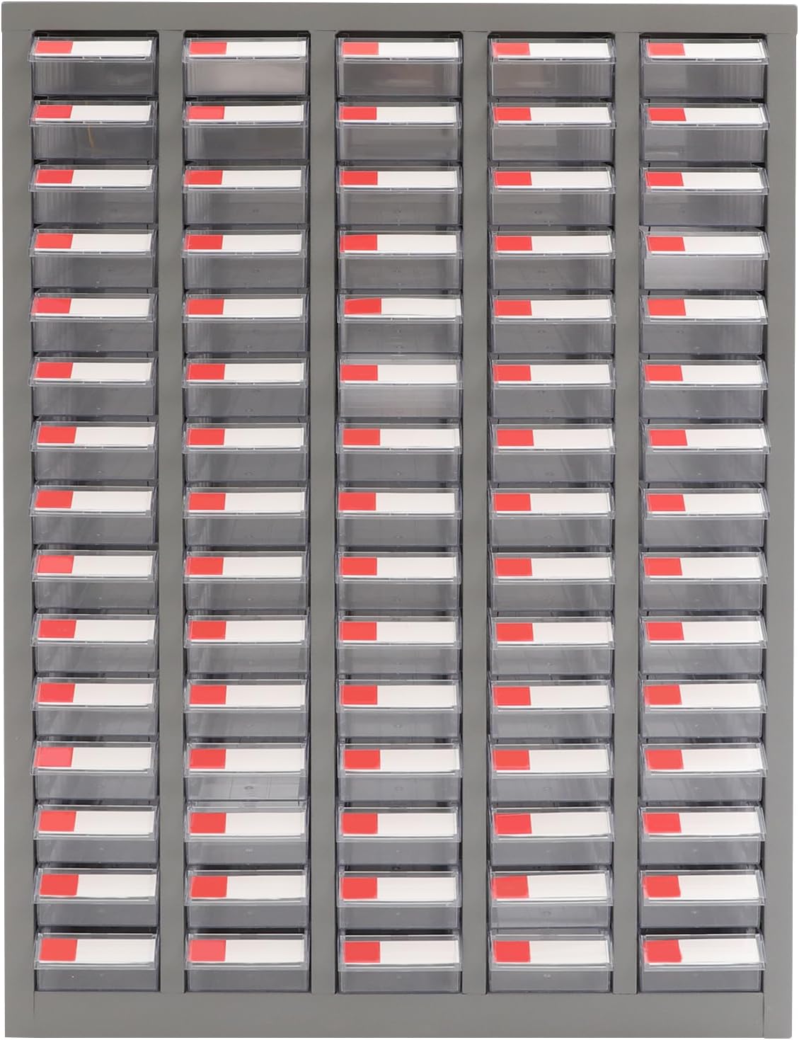 Bolt and Nut Tool Storage Cabinet,Parts Cabinet,Organization Shelves with ABS Material Drawer,Metal Organization Shelves for Garage, Store, Workshop (Clear 75 Drawers)