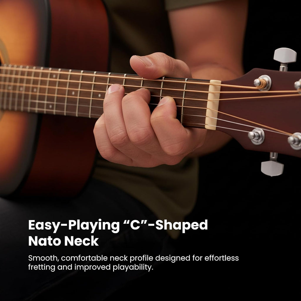 Gretsch Prelude D100 Dreadnought Acoustic Guitar - Sunburst Bundle with Gig Bag, Strap, Strings, String Winder, Picks, Austin Bazaar Instructional DVD, and Polishing Cloth