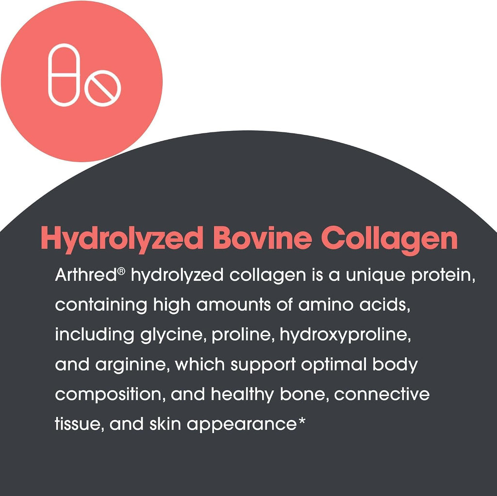 Allergy Research Group ARG Arthred Collagen Powder - 10.5 g Hydrolyzed Bovine Collagen - Connective Tissue Support - Unflavored High-Absorption Powder - 85 Servings - 31.7 oz