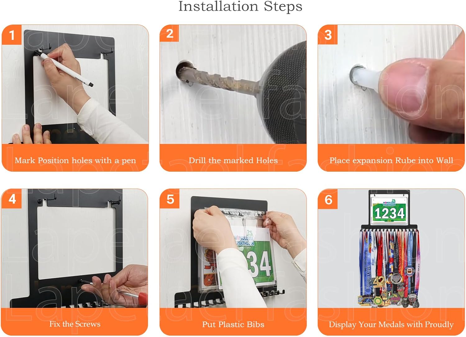 Race Medal Holder Wall Hanger,Marathon Medal Display and Runner Medal Hanger Display,Bib Running Medal Display, Running Medal Hanger Display,Medal Holder for Wall,Gifts For Runners Athlete Luxurious