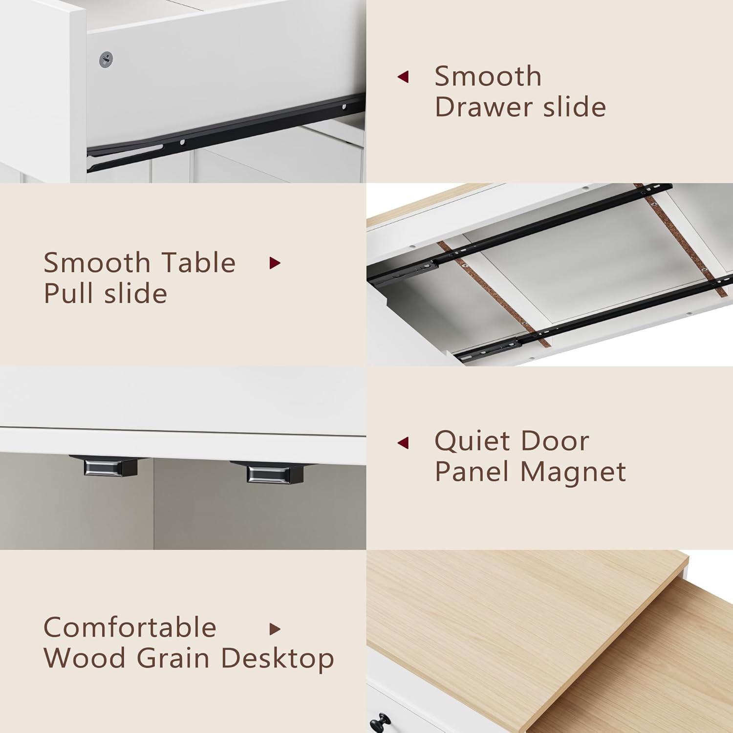 74.5' Rolling Kitchen Island with Extendable Dining Table, Kitchen Storage Cart on Wheels with 2 Drawers, Spice Rack, 4 Door Cabinet for Kitchen, Dining Room, White