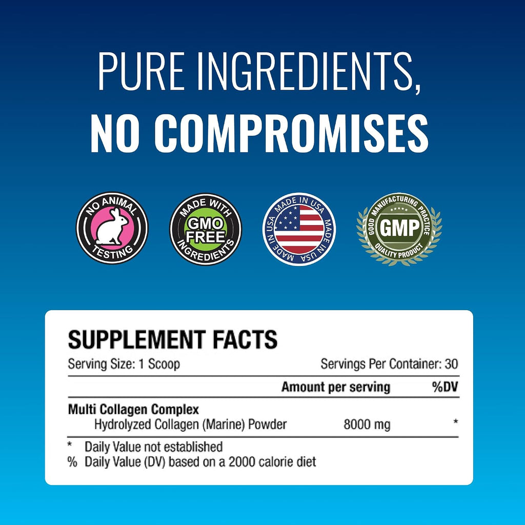 Approved Science Collagen Powder - Unflavored Hydrolyzed Collagen Peptides for Women & Men - Marine Sourced - Hair, Skin, Nails & Joints - 150 Scoops - Five Month Supply
