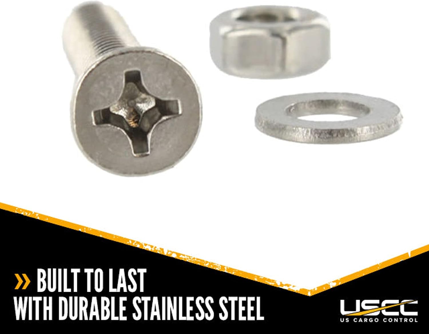 US Cargo Control Airline L Track Fastener Pack, 1,500 Sets of L Track Bolts, Nuts, and Washers, Quickly Install and Secure L-Track Tie Down Rails to Your Pickup Truck, Van, Or Trailer