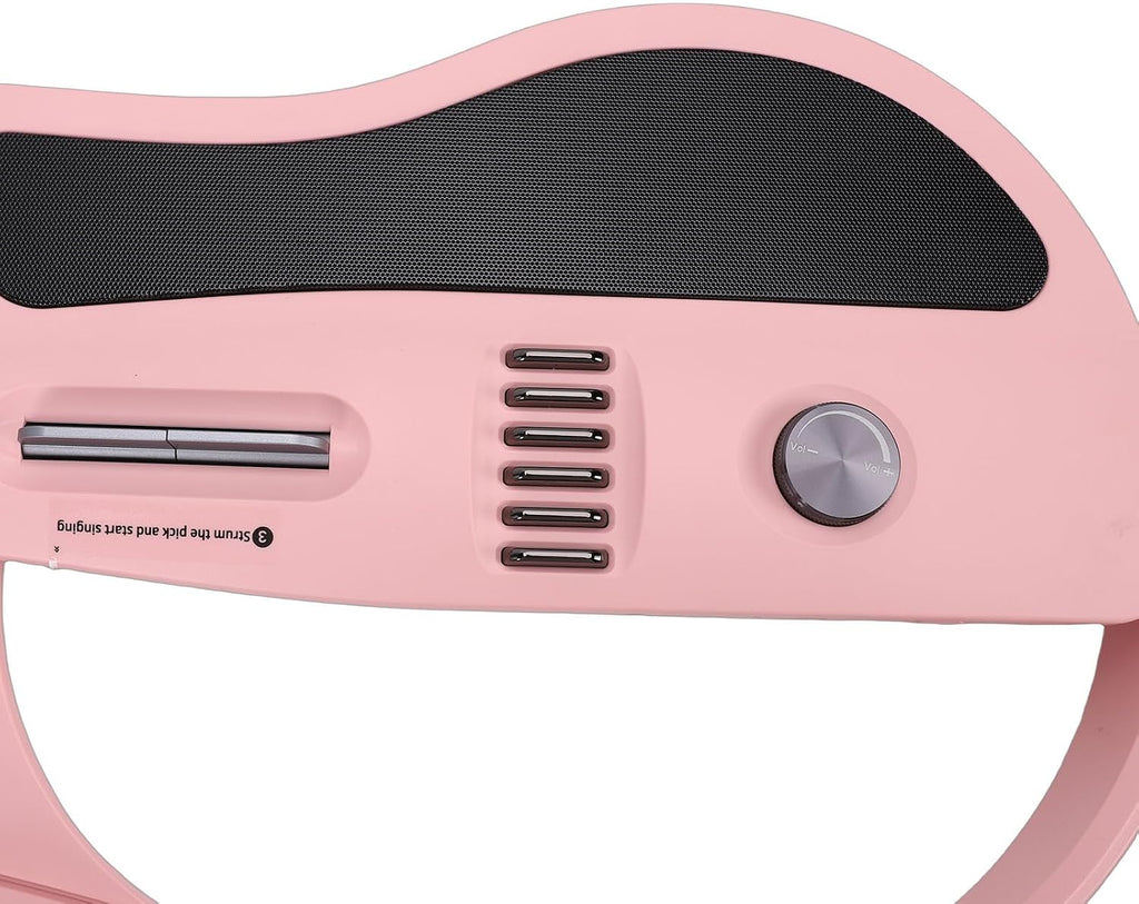 LiebeWH Stringless Smart Guitar Beginner Stringless Electric Guitar with Foldable Design for Beginner Pink