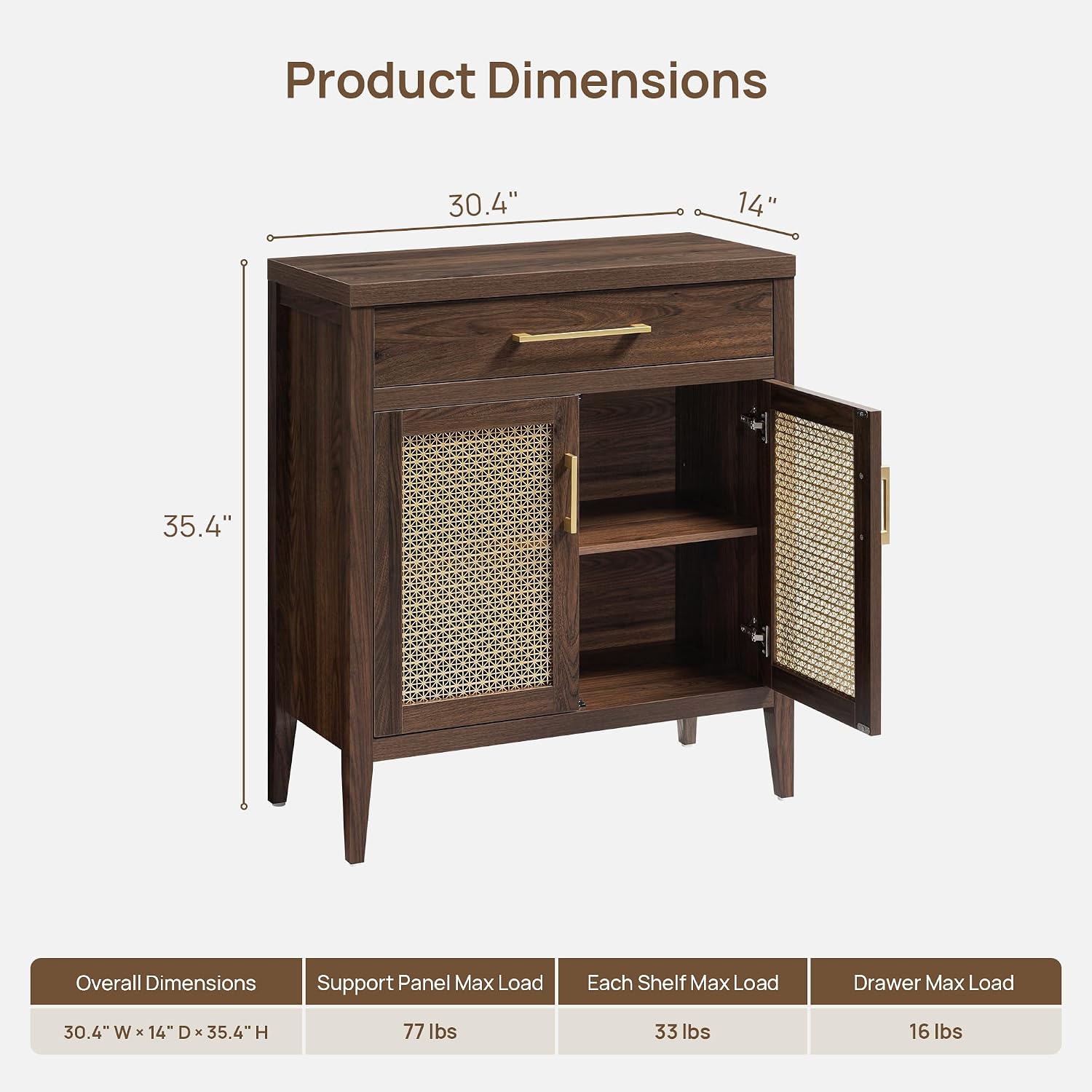 SICOTAS 60' Farmhouse Buffet Cabinet with Metal Mesh Doors, Modern Sideboard Credenza with Drawers, Elegant Coffee Bar Console Table for Living Room Entryway, Espresso Walnut