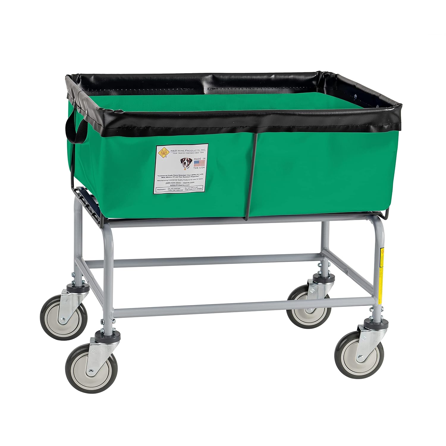 R&B Wire™ 463 Elevated Vinyl Truck, 3 Bushel Capacity, Forest Green, Made in USA