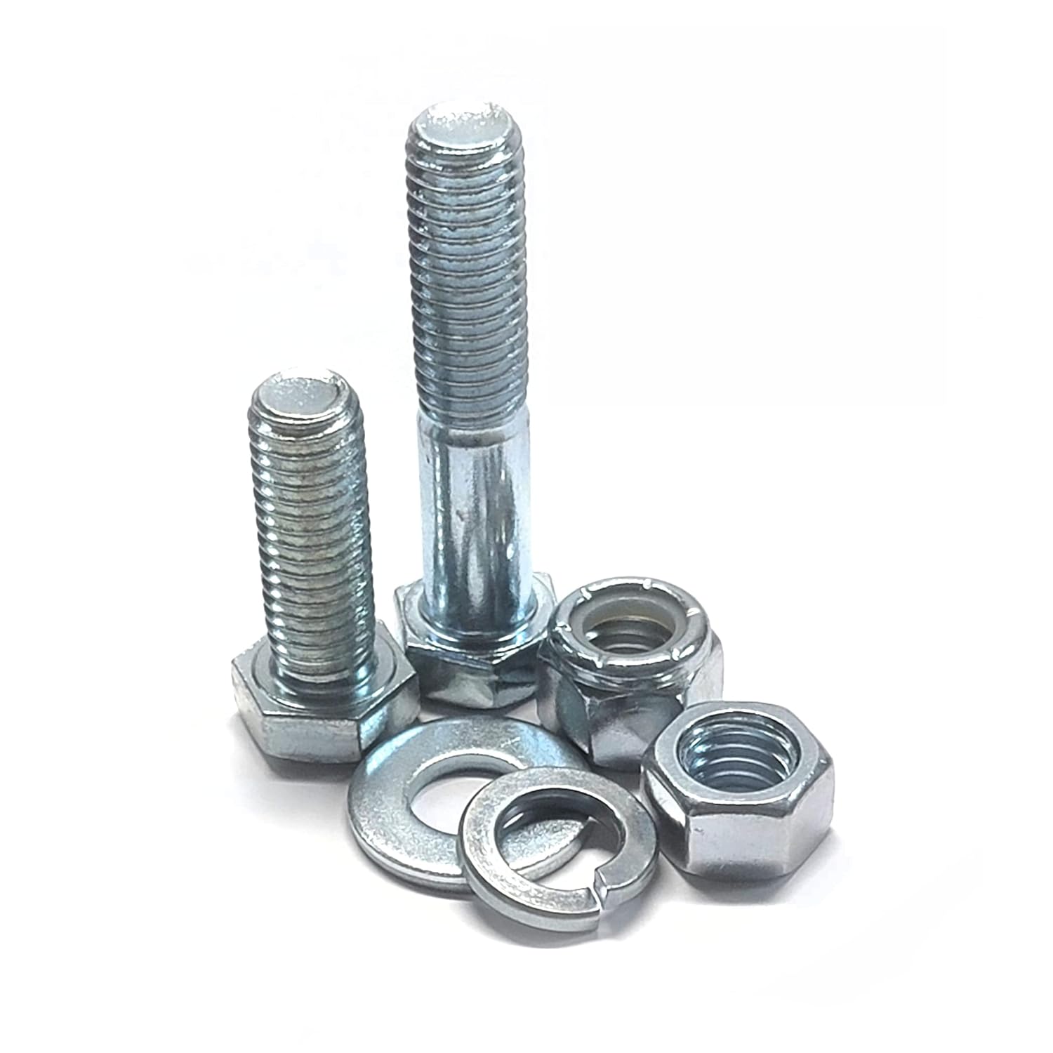 Titan Industrial Supply- 2,230 pcs Stainless Steel 18-8 Thread Hardware Assortment Kit with Hex Cap Screws, Hex Nuts, Nylon Locknuts, & Washers - Fasteners Only