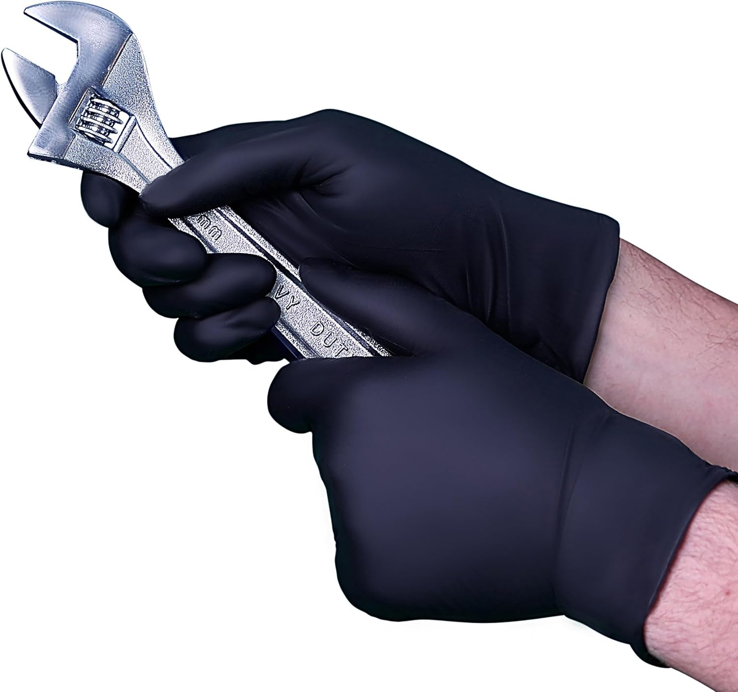 VGuard A19A32 Nitrile Gloves Disposable Gloves - Case (10 Boxes 100CT) 7mil Medium Black Powder Free Nitrile Gloves Case