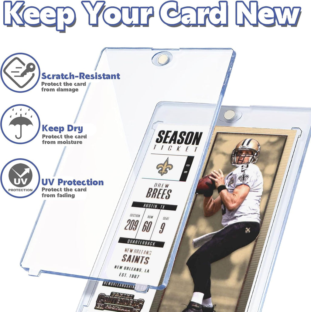 300ct Magnetic Card Holder for Trading Cards,35pt One Touch Card Holder,UV Protectors Hard Plastic,Display Card Case,Baseball Cards Holder for Sports,Football,Game,MTG (300 Pack)