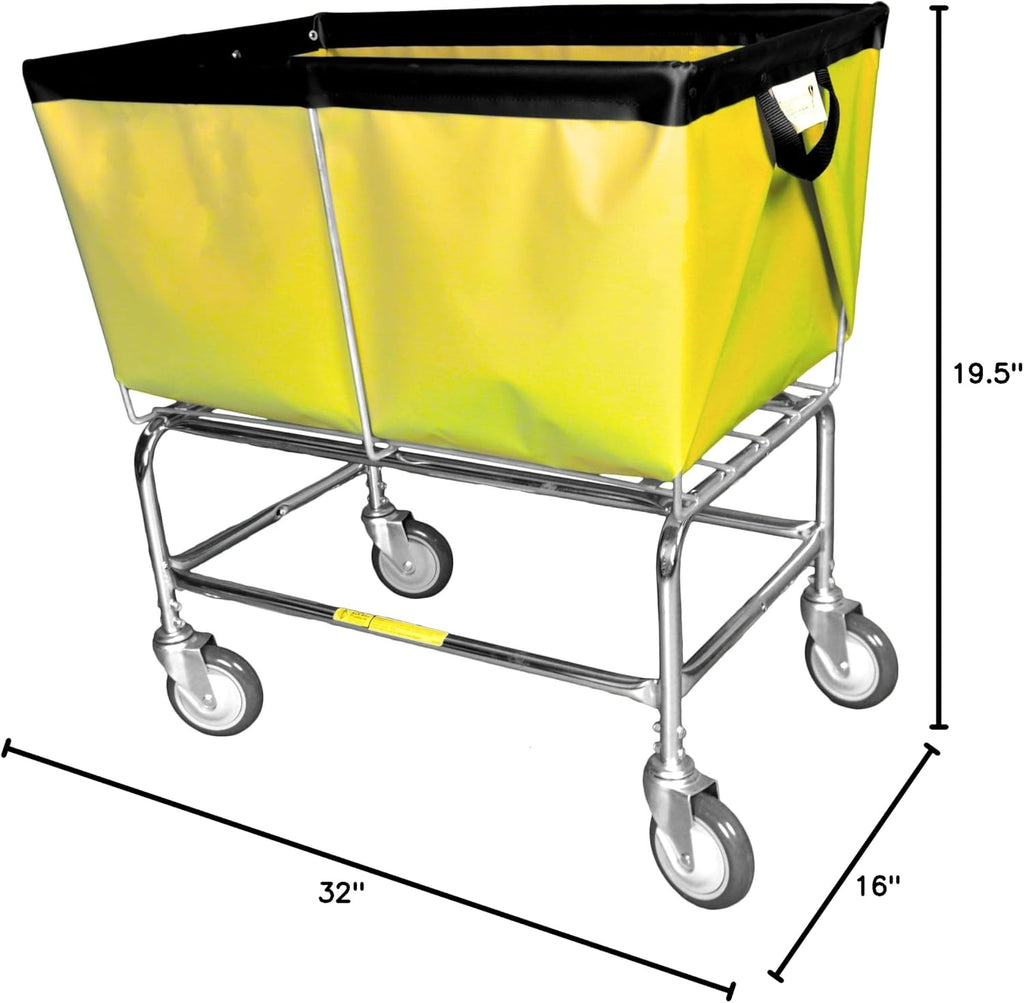 Elevated Laundry Cart 4 Bushel Capacity with Vinyl Liner