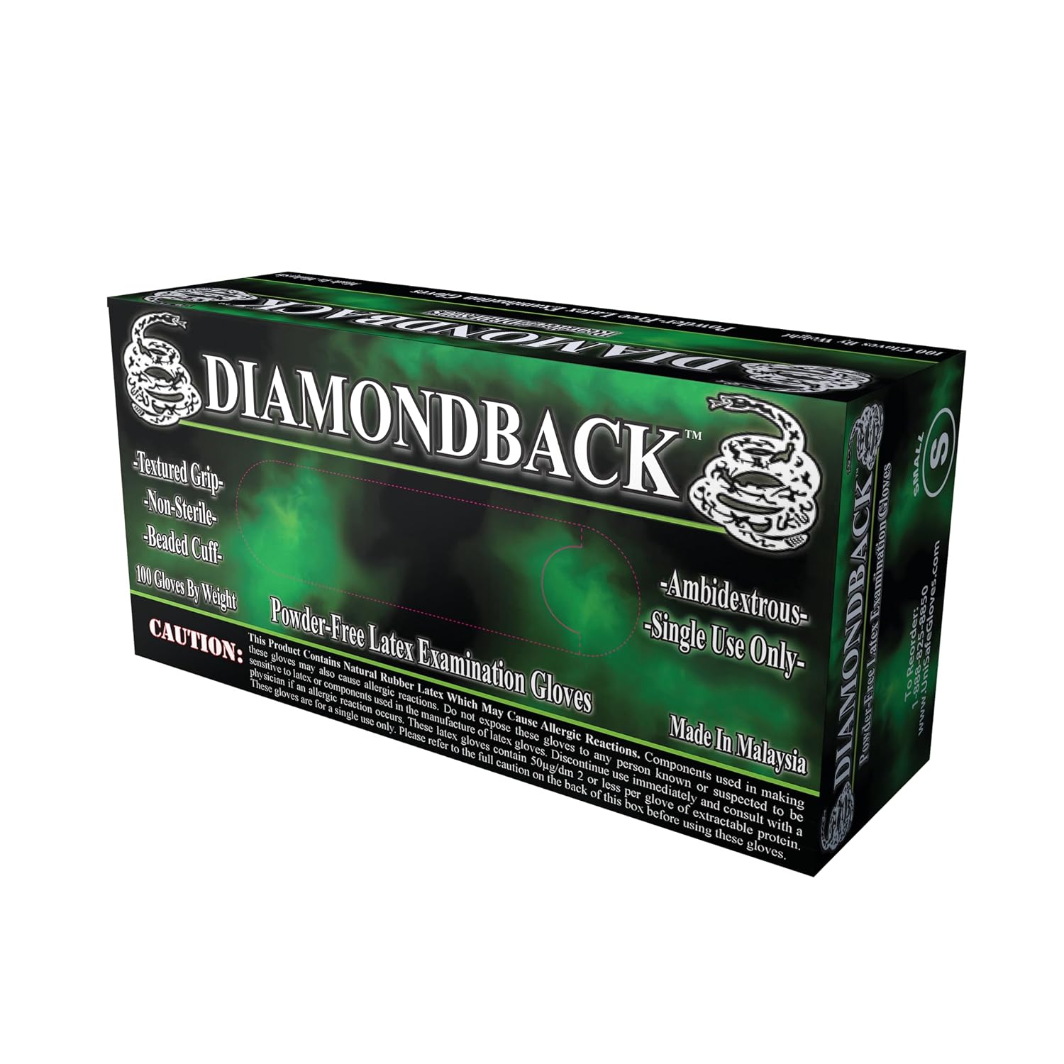 DIAMONDBACK Heavy Duty Latex Exam Gloves, Textured Grip, Powder Free, 8 Mils Thick (1000, Small)