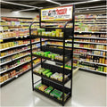 4-Tier Retail Display Racks, Metal Display Shelving, Heavy-Duty Standing Shelves for Supermarkets, Garages, Stores, Warehouses, Home & Kitchen, 31.4' W x 67' H