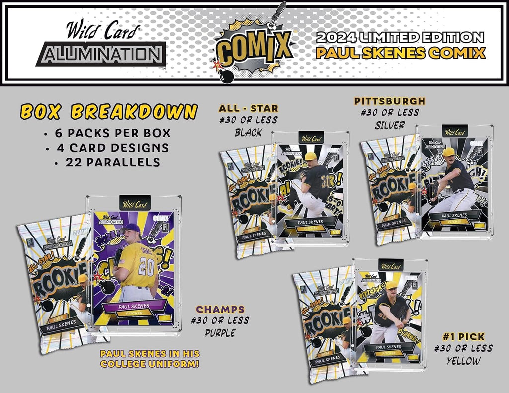 2024 Wild Card Alumination Paul Skenes Limited Edition Comix Hobby Trading Card Box