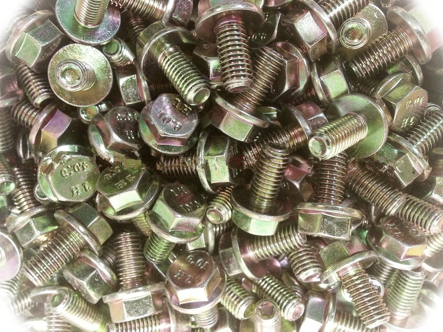 (Qty 250pcs) M8-1.25 x 25 / 8mm x 25mm Hex Flange Bolts Grade 10.9 DIN 6921 & Nuts Multi-Purpose Comprehensive Hardware Fastener Assortment Kit Cit01137Riv