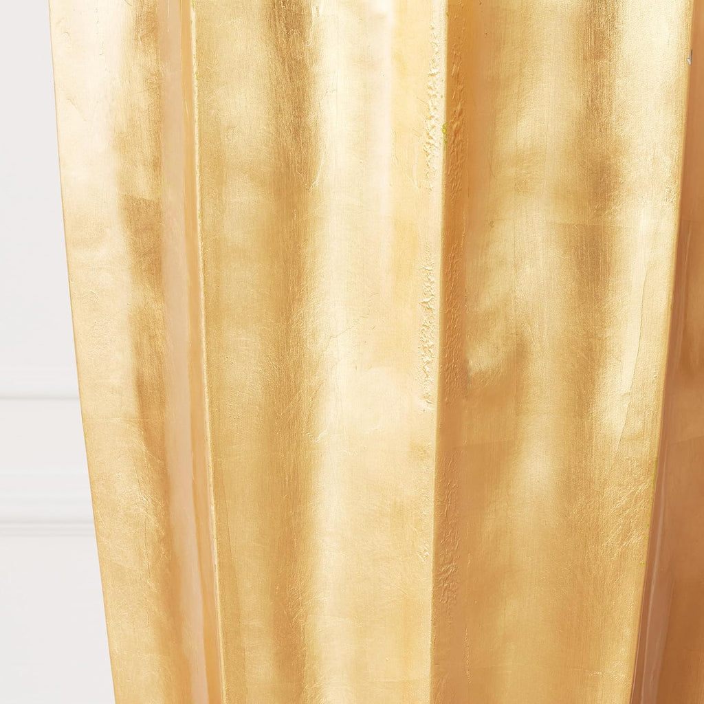 Z Gallerie 48' Accolade Floor Vase, Elegant Fluted Gold Metallic Large Fiberglass Decorative Vase for Home, Office