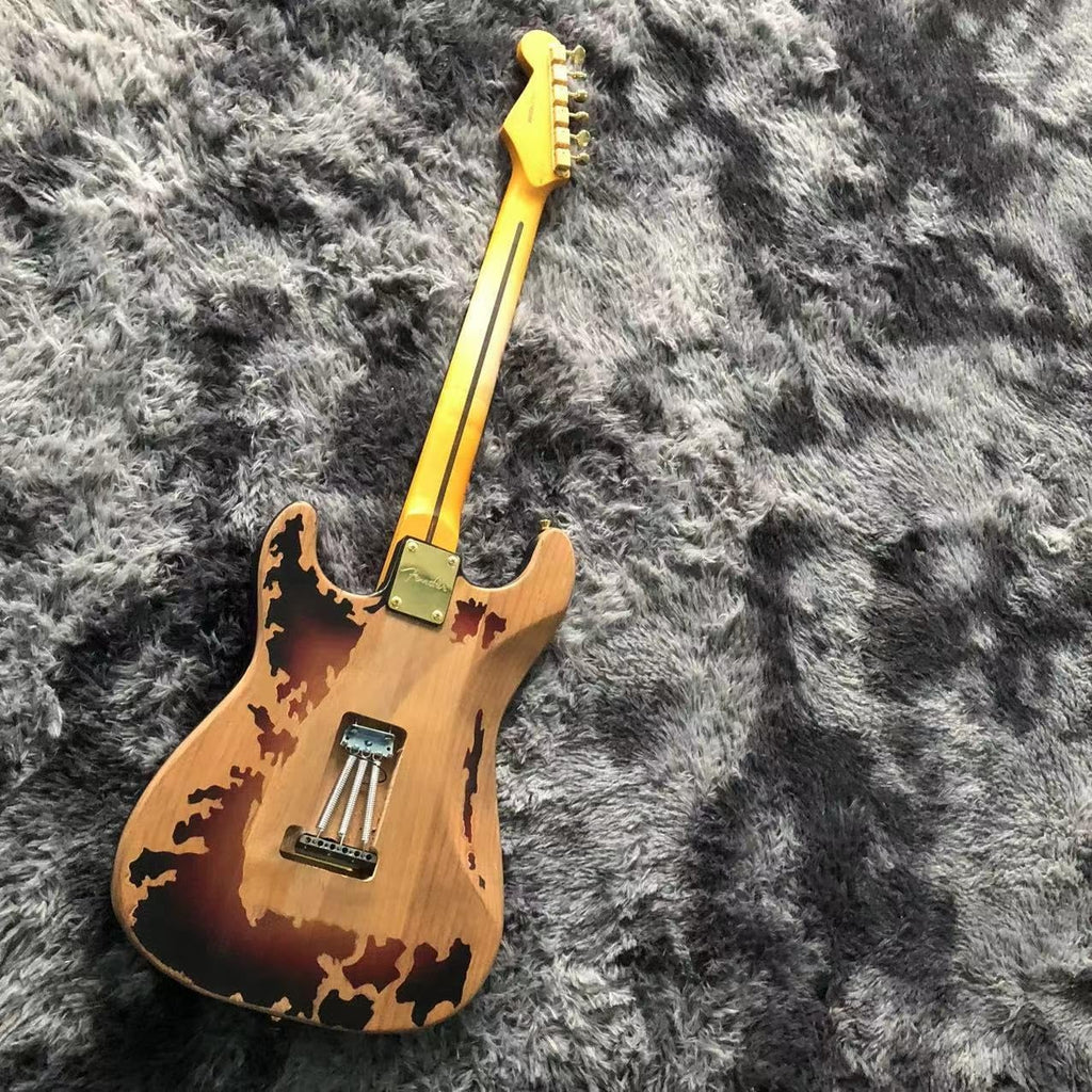 Custom SRV 6 String Electric Guitar Alder Body Gold Hardware,Good Timber,High