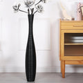 Leewadee Decorative Tall Floor Vase for Living Room Decor, 34 inches, Black, Resin