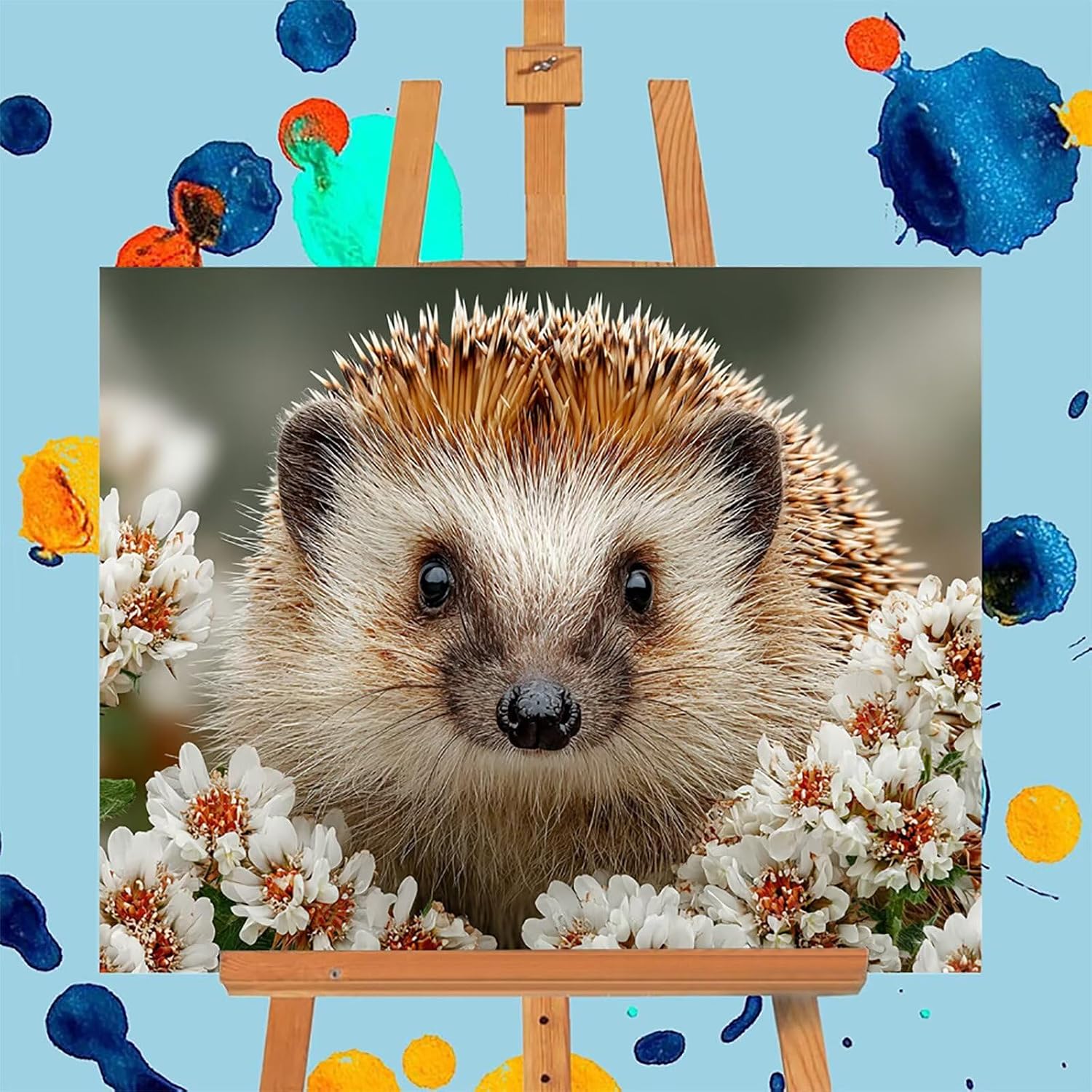 Animal Paint by Numbers Kit for Adults, DIY Painting by Numbers Flower, DIY Canvas Wall Art Crafts for Adults with Paint Brushes and Acrylic, Spring Decorations Art Supplies, Girl Gifts 54x40in 1-5252